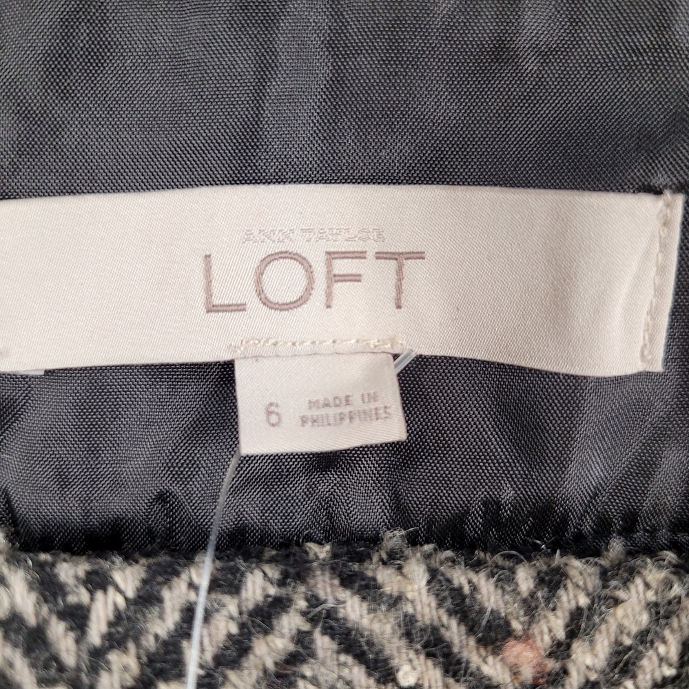 Ann Taylor LOFT Wool Blend Mini Skirt Size 6 Womens Academia NWT - Picture 3 of 8